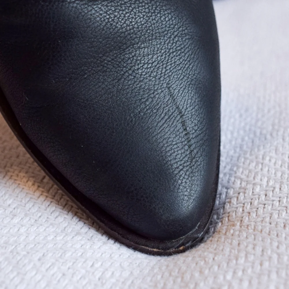 Kelsi Dagger Brooklyn Ashton ankle tie boots in dark navy - Picture 4 of 6